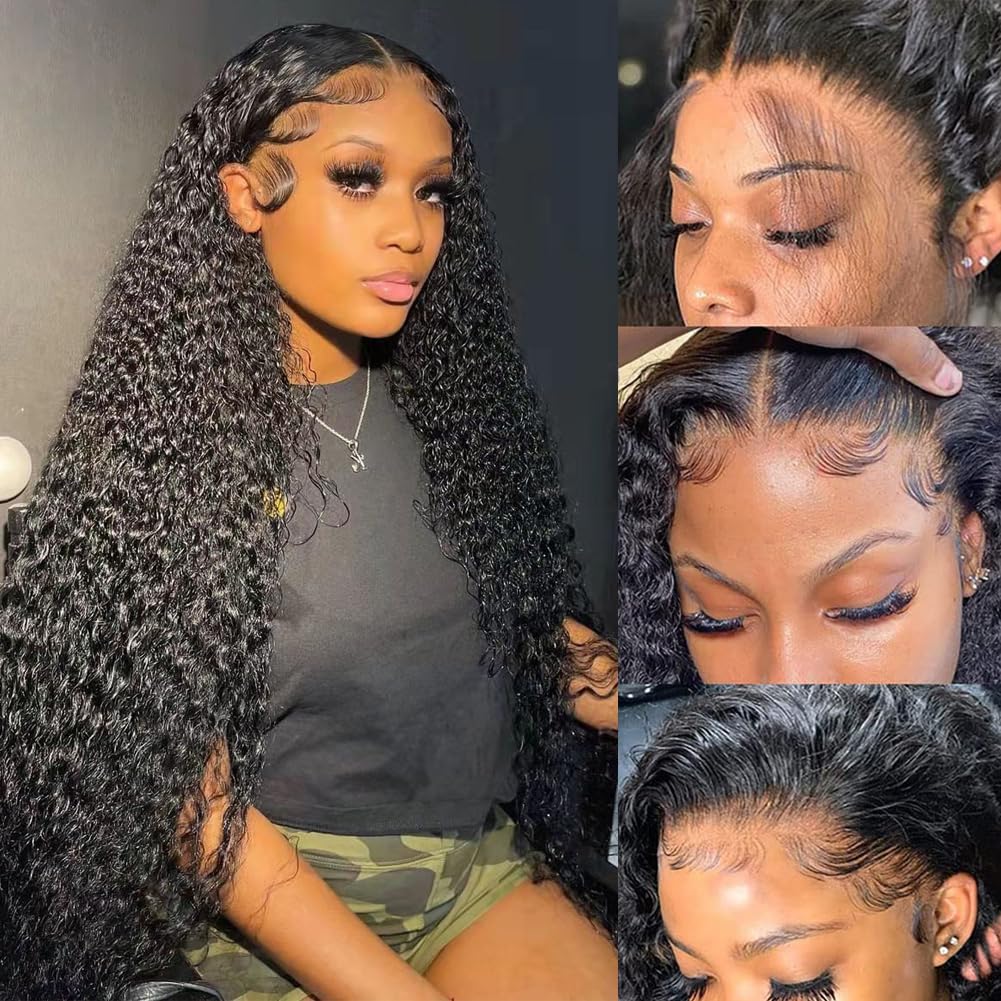 Curly Lace Front Wig Human Hair 13X4 Deep Wave Lace Front Wigs Human Hair For Women Wet And Wavy 250% Density Hd Lace Frontal Wi