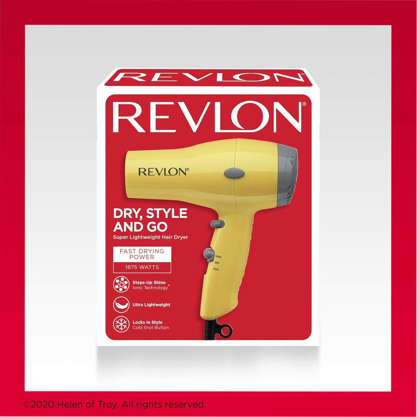 REVLON 1875W Travel Hair Dryer – Lightweight, Salon-Style Blowouts | Black