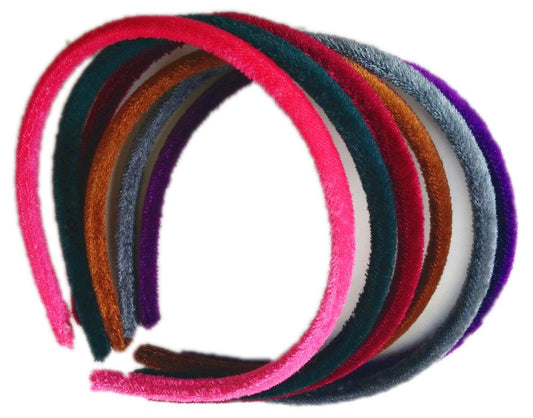 Threddies Skinny Velvet Headband Set Of 6 Assorted