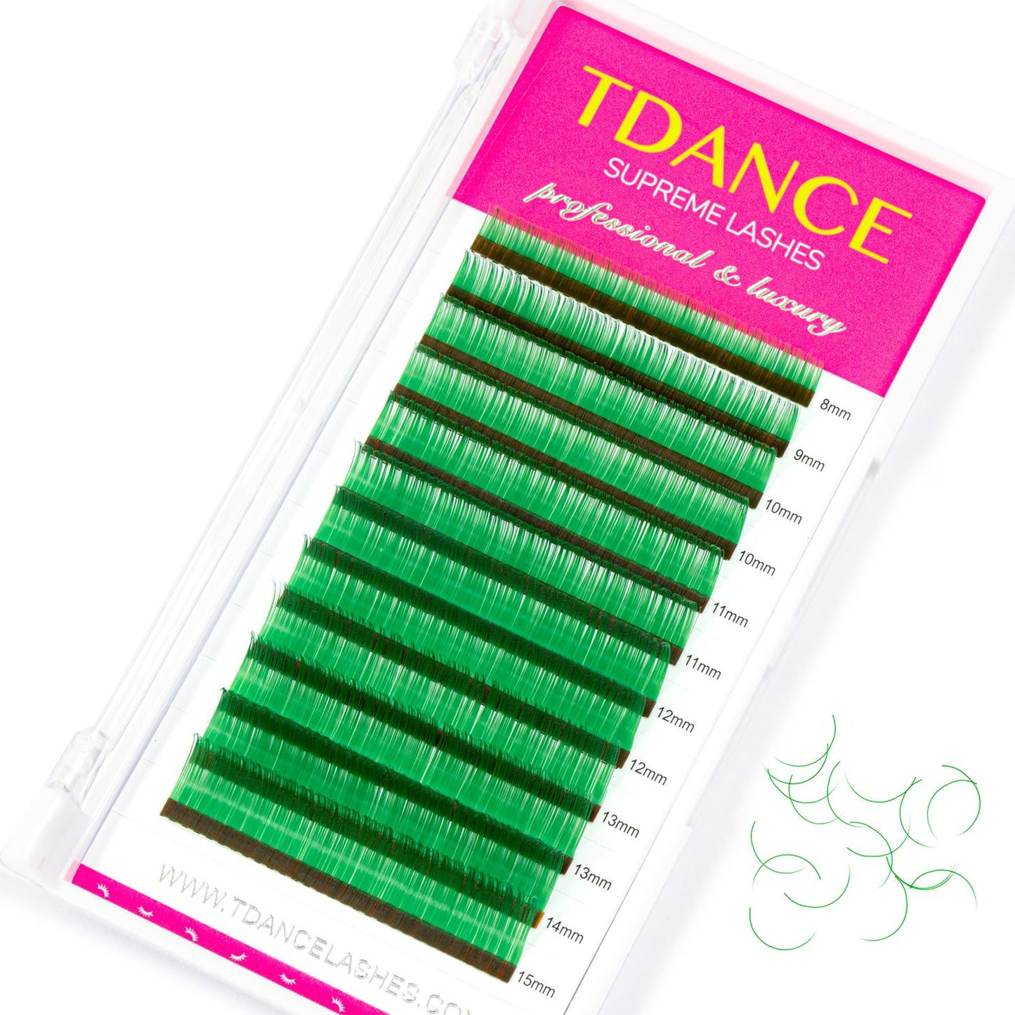 Tdance Colorful Lashes Extension Cc Curl 0.07Mm Thickness Semi Permanent Individual Eyelash Extensions Silk Volume Lashes Profes