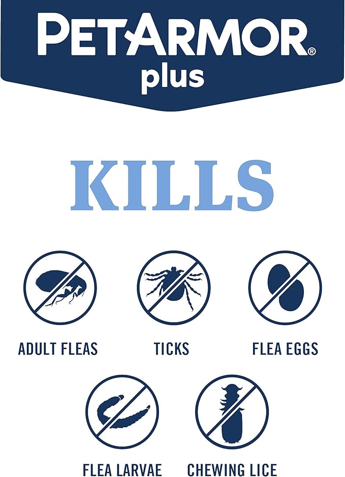 PetArmor Plus Flea and Tick Prevention for Cats, Cat Flea and Tick Treatment, 12 Doses, Waterproof Topical, Fast Acting, Cats Over 1.5 lbs