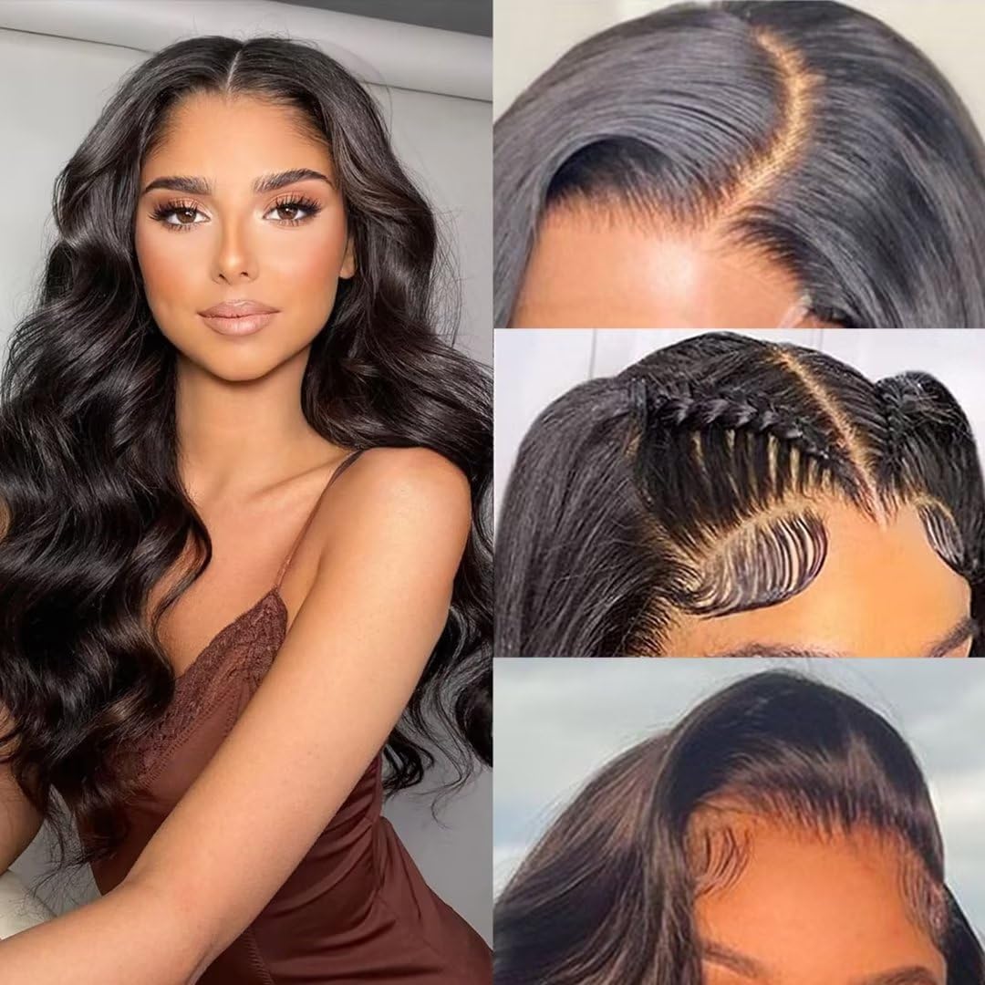 Aaliweya 5X5 Closure Wigs Wear And Go Glueless Wigs Human Hair 34Inch Pre Plucked Pre Cut 5X5 Hd Transparent Body Wave Lace Clos