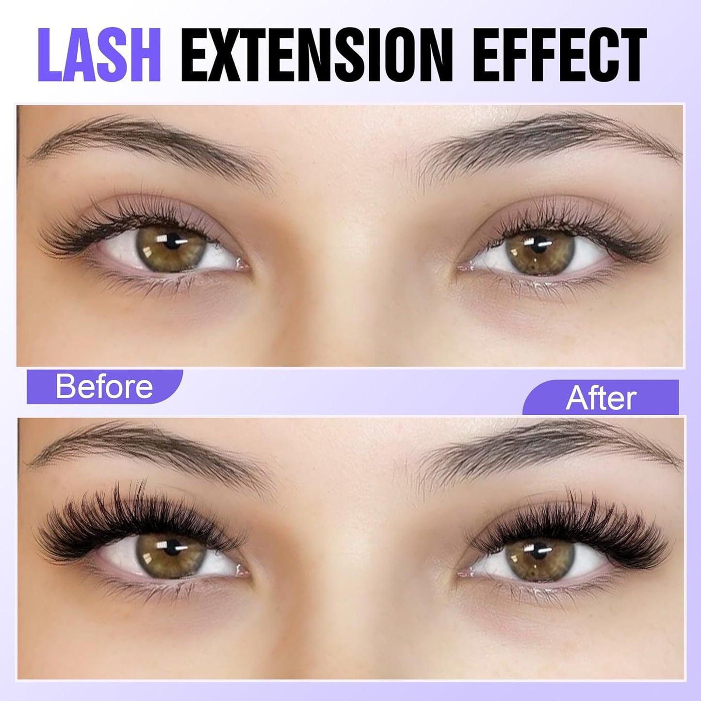 DIY Lash Extension Kit | 280pcs Brown 40D Clusters | 9-16mm Individual Lashes