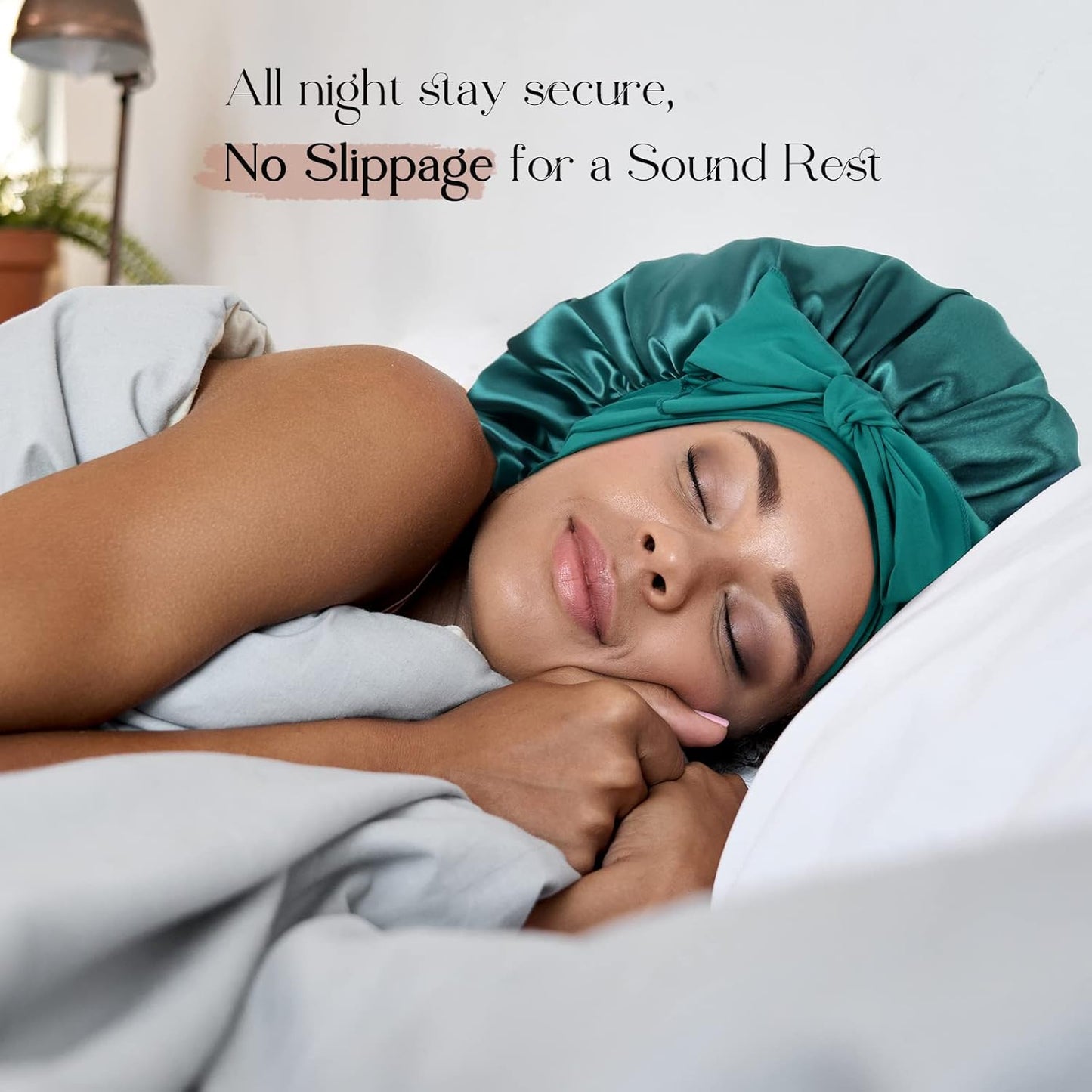 Silk Sleeping Bonnet for Women | Double Layer Satin Lined | Burgundy