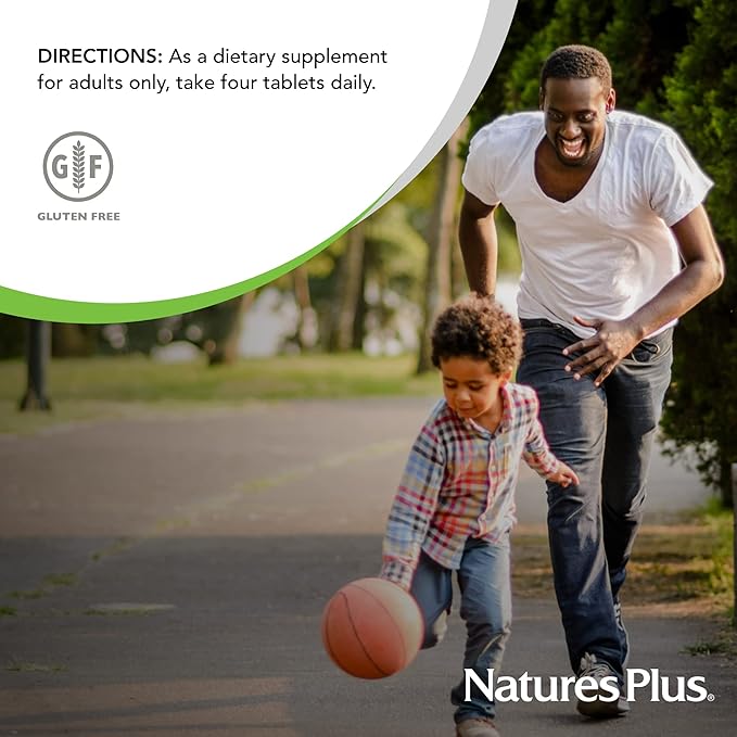 NaturesPlus Calcium/Magnesium/Vitamin D3 with Vitamin K2 - Supports Bone & Immune Health - Vegetarian, Gluten Free - 90 Tablets - 22.5 Servings