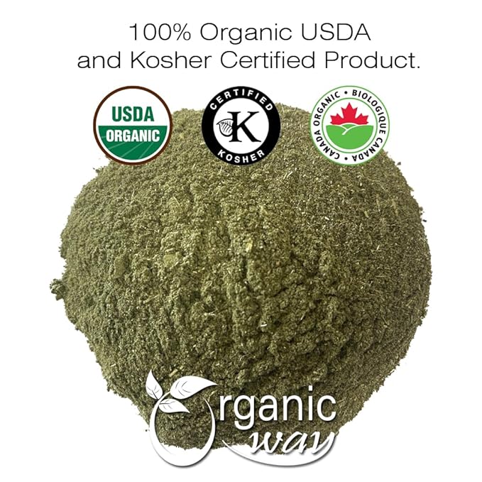 Organic Way Nettle Leaf Powder (Urtica dioica) - Herbal Tea | European Wild-Harvest | Kosher & USDA Certified | Vegan, Non-GMO & Gluten Free | Resealable Bag | 100% Raw from Albania (1/4LBS / 4Oz)
