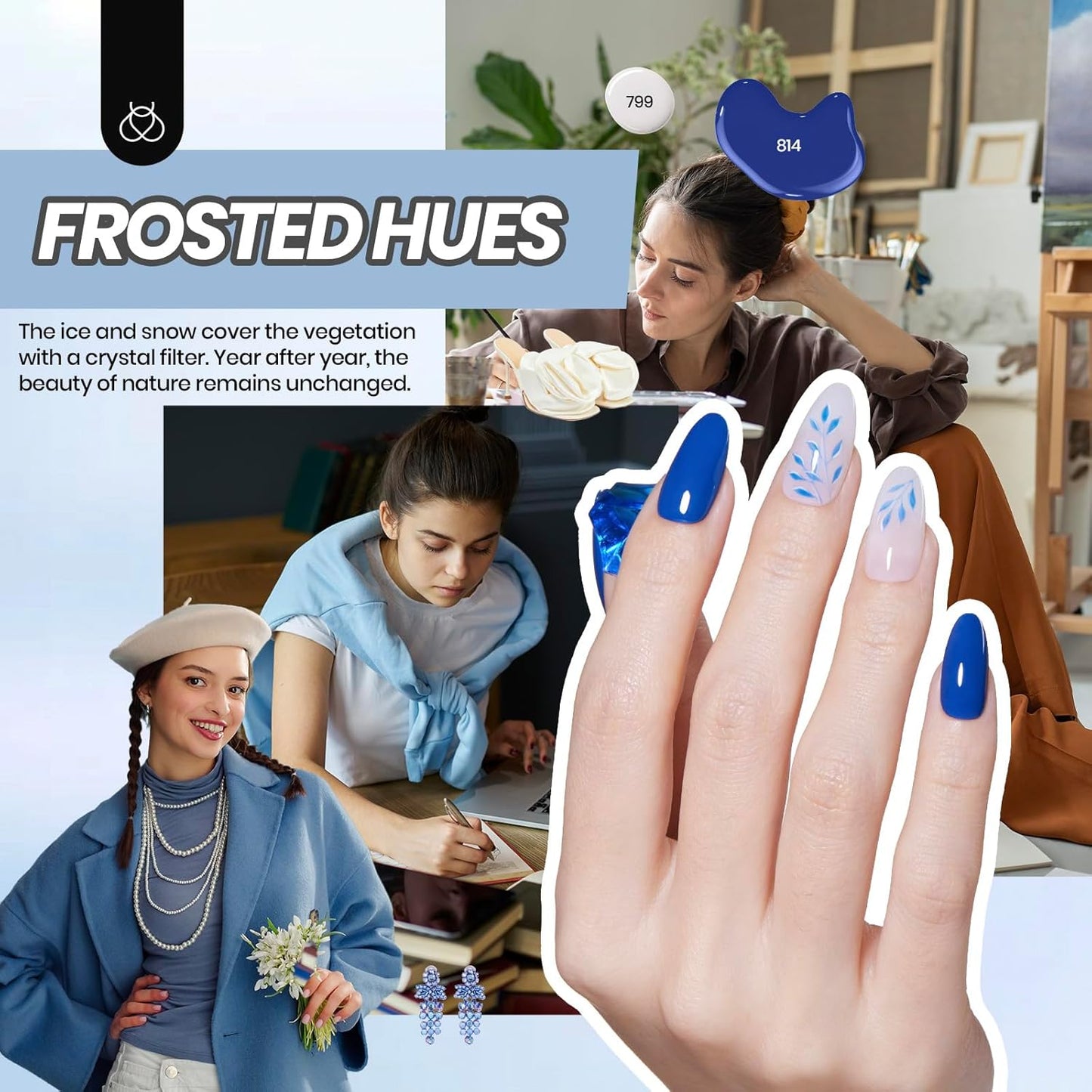 44-Piece Gel Nail Polish Kit | UV Light | 24 Colors | Base & Top Coats | Gifts for Women