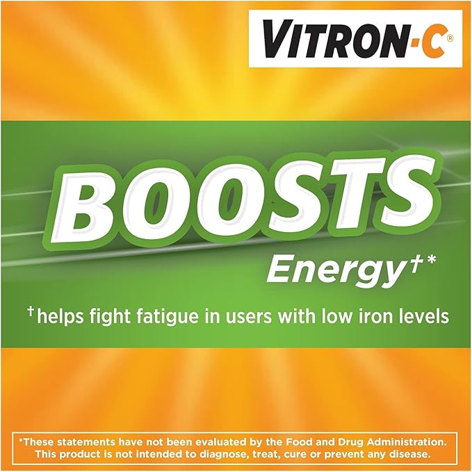 Vitron-C Iron Supplement Plus Vitamin C Coated Tablets 60 ct (4 Pack)