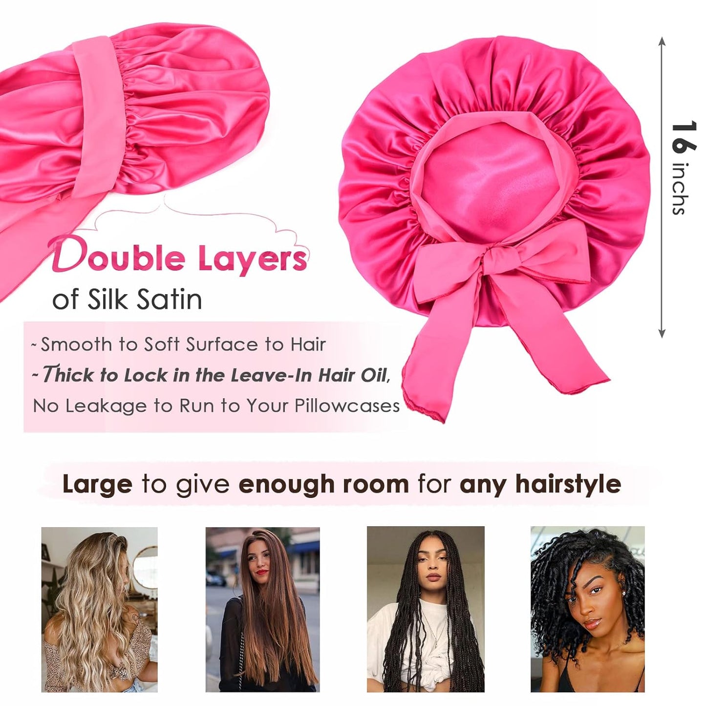 Silk Bonnet for Sleeping | Double Layer Satin Lined | Curly Hair - Sage
