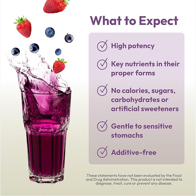 ANDREW LESSMAN Efficient C Mixed Berry 90 Packets - Immune, Energy, Stress and Eye Health Support. Reinvention of The Vitamin C Drink. No Calories. No Sugar. No Carbs. Easy to Mix.