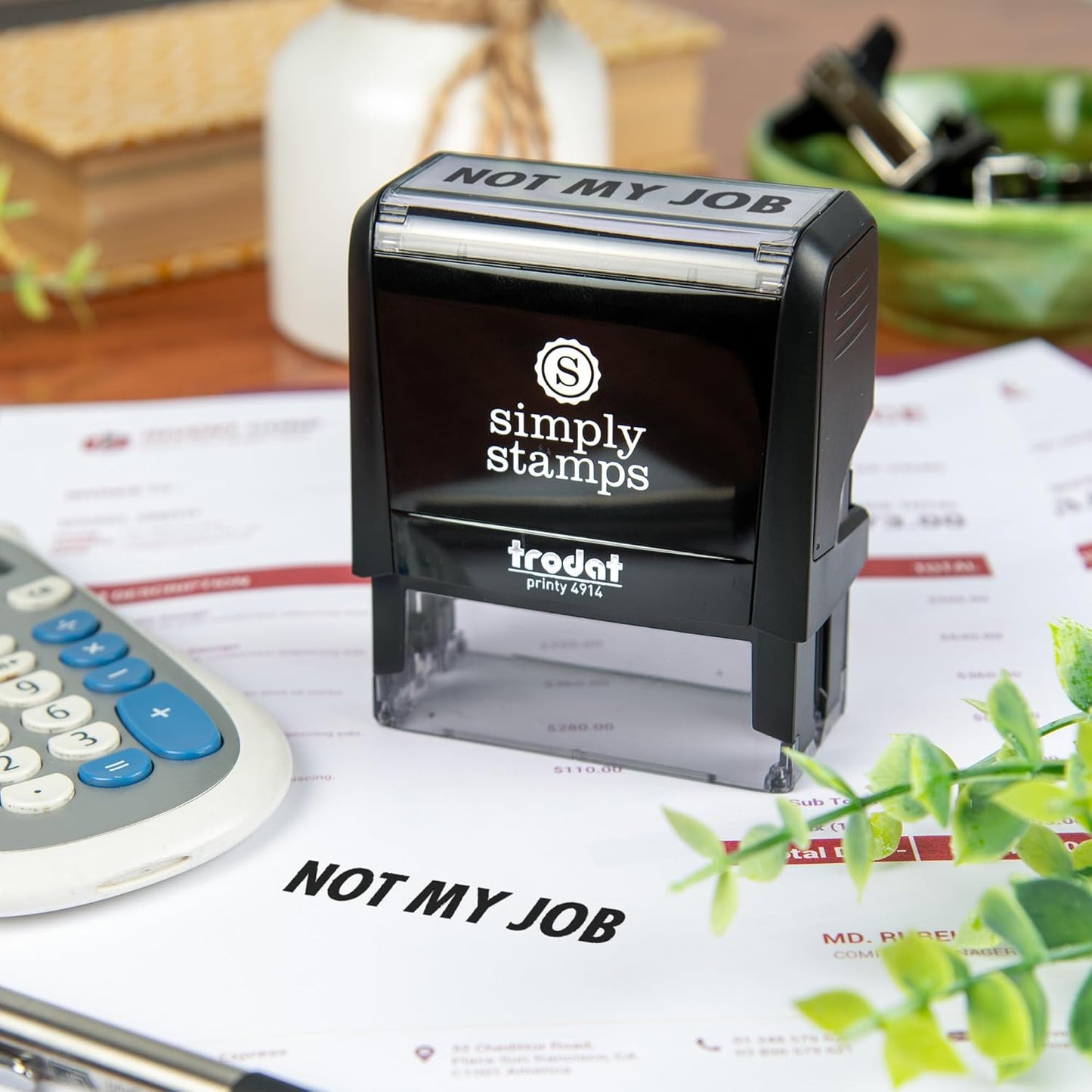 Not My Job Office Stamp | 4 Different Sizes | 20 Designs | Multiple Color Options | Perfect for Quick Validation of Office Documents (Not My Job, Xtra Large)