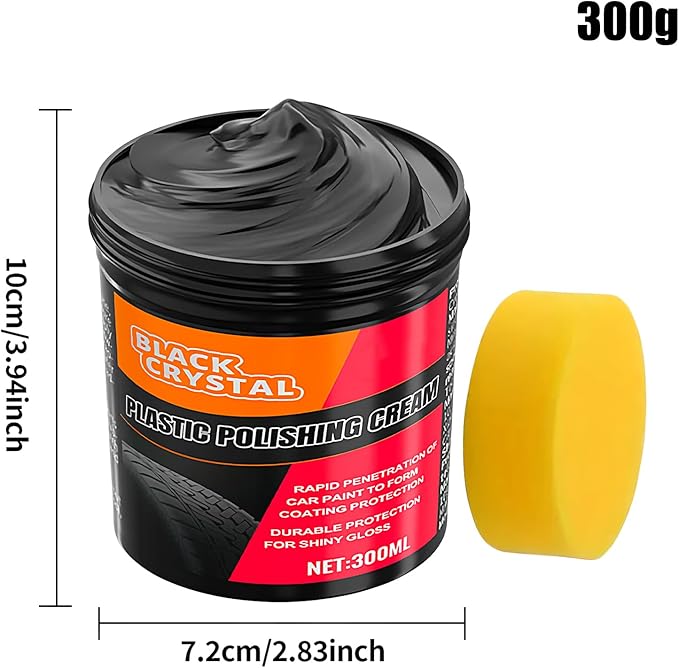 Trim Restorer Automotive, high-Performance, Modern, Portable, – Car Dashboard 300g Detailing, Supplies Cleaner Paste Coating, Long Lasting Metal Plating Parts | Multipurpose Outdoor Indoor Utility