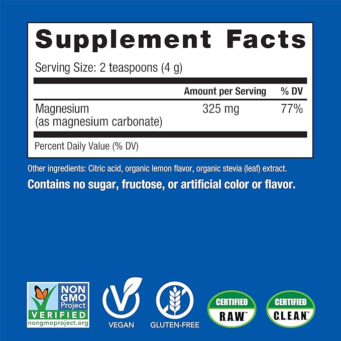 Natural Vitality Sweet Lemon Flavor Magnesium Anti-Stress Drink Mix, 8 Oz