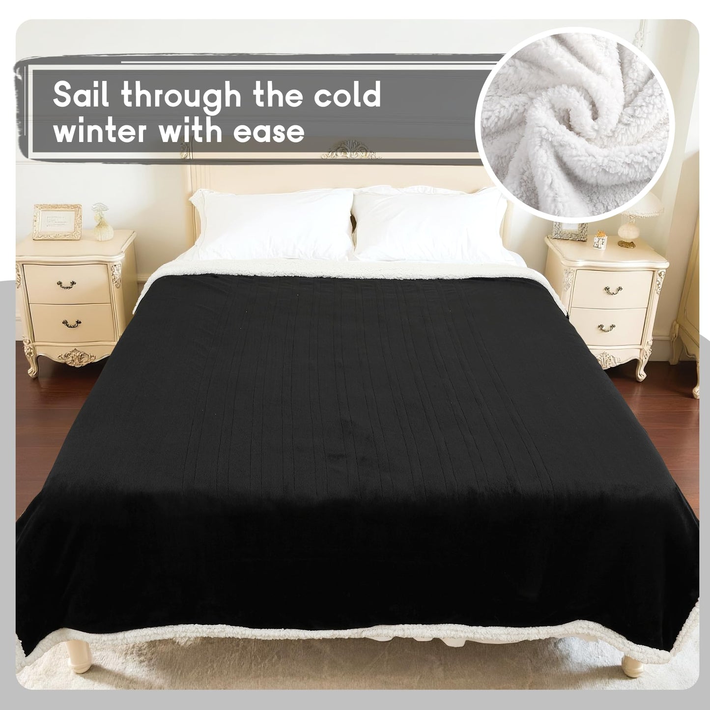 Heated Blanket Electric Blanket Full Size 72''x84'', Soft Flannel Heating Blanket with 1-10 Hour Auto Off - 6 Heat Settings - Machine Washable - Dark Grey