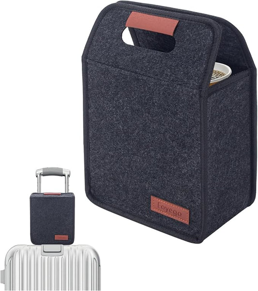 Portable Drink Holder - Foldable Travel Carrier with Reusable Insulated Cofee Cup, 2 Cup Holder, Free Your Hands