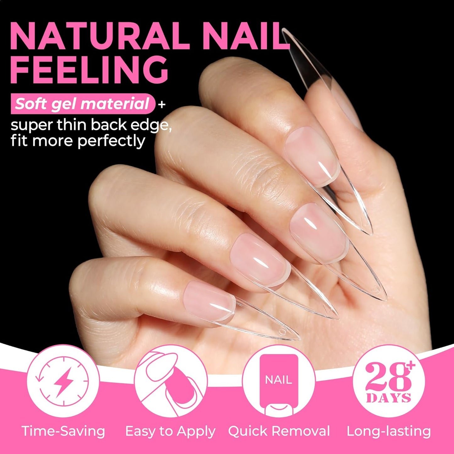 Extra Short Square Fake Nails | 216pcs Gel Tips | Full Cover Acrylic for DIY
