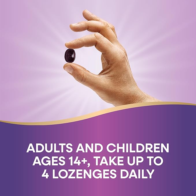 Nature’s Way Sambucus Immune Lozenges, High Potency Vitamin C, Elderberry, Wild Cherry Flavored, 24 Lozenges (Packaging May Vary)