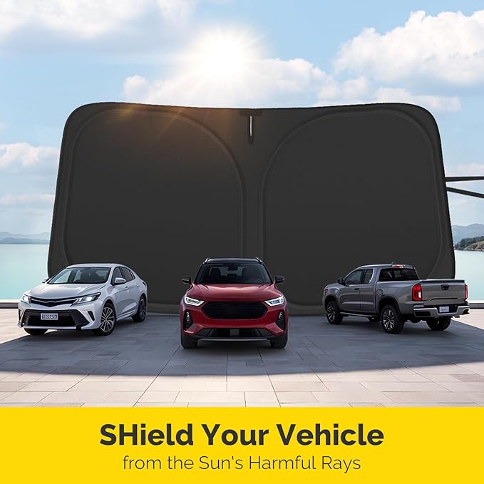 Car Windshield Sun Shade Compatible with 2020 2021 2022 2023 2024 2025 2026 Hyundai Palisade Accessories Foldable Front Window Sunshade Custom Windshield Cover Sun Visor Block UV Rays