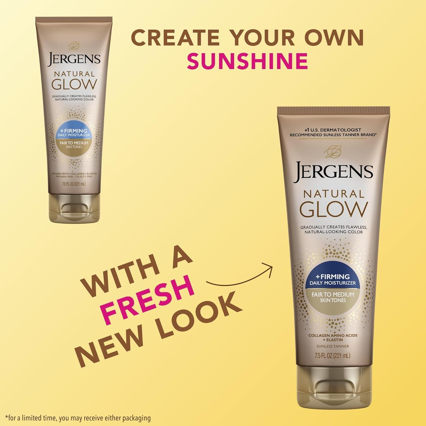Jergens Natural Glow Daily Moisturizer | Firming for Medium to Tan Skin