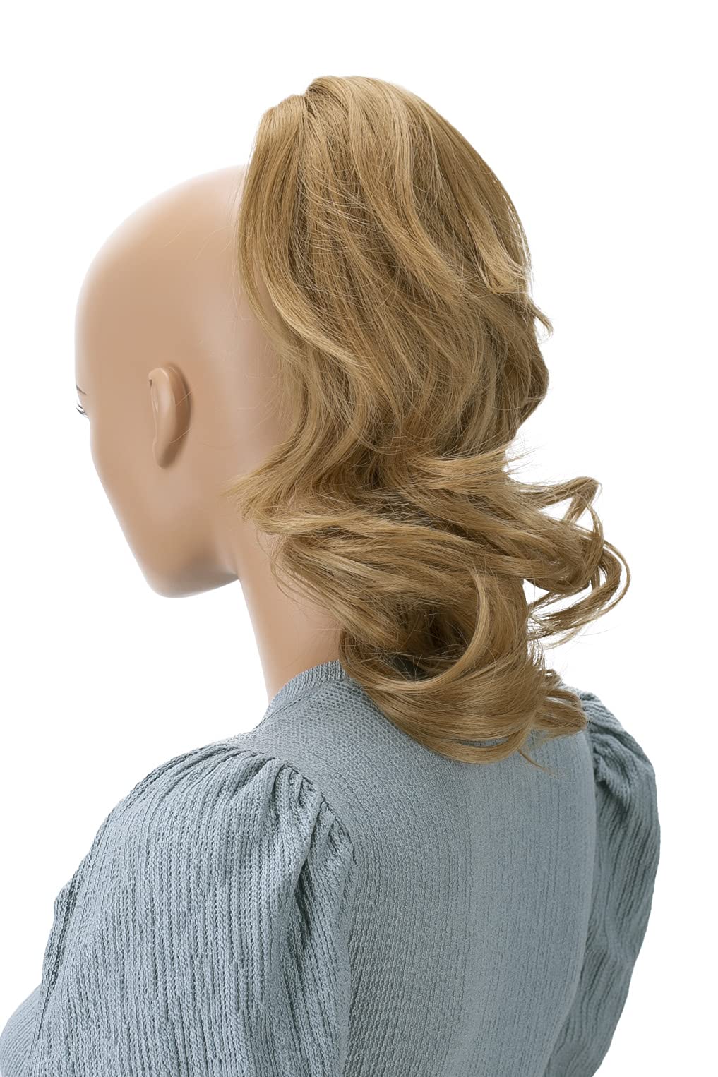 Caisha 14'' Wavy Clip On Ponytail With Butterfly Clip Hairpiece Heat-Resistant Synthetic Fibres Dark Blond H135
