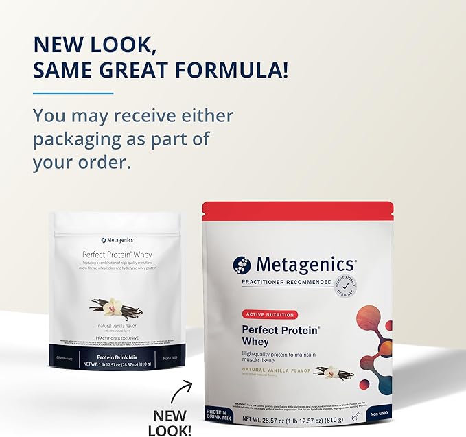 Metagenics Perfect Protein with Cross-Flow Micro-Filtered Whey Isolate & Hydrolyzed Whey Protein - 30 Servings - Vanilla