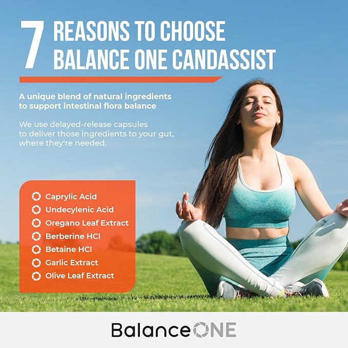 Balance ONE 2 Month Kit | Probiotic, CandAssist, Liver One | 15 Billion CFU Probiotic | Natural Cleanse with Caprylic Acid | Liver Support with Milk Thistle
