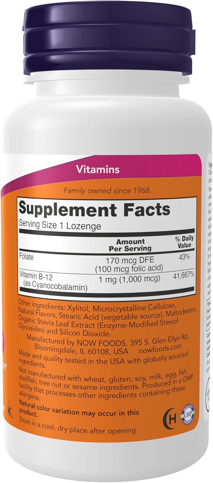 NOW B-12 1000mcg 250 Lozenges