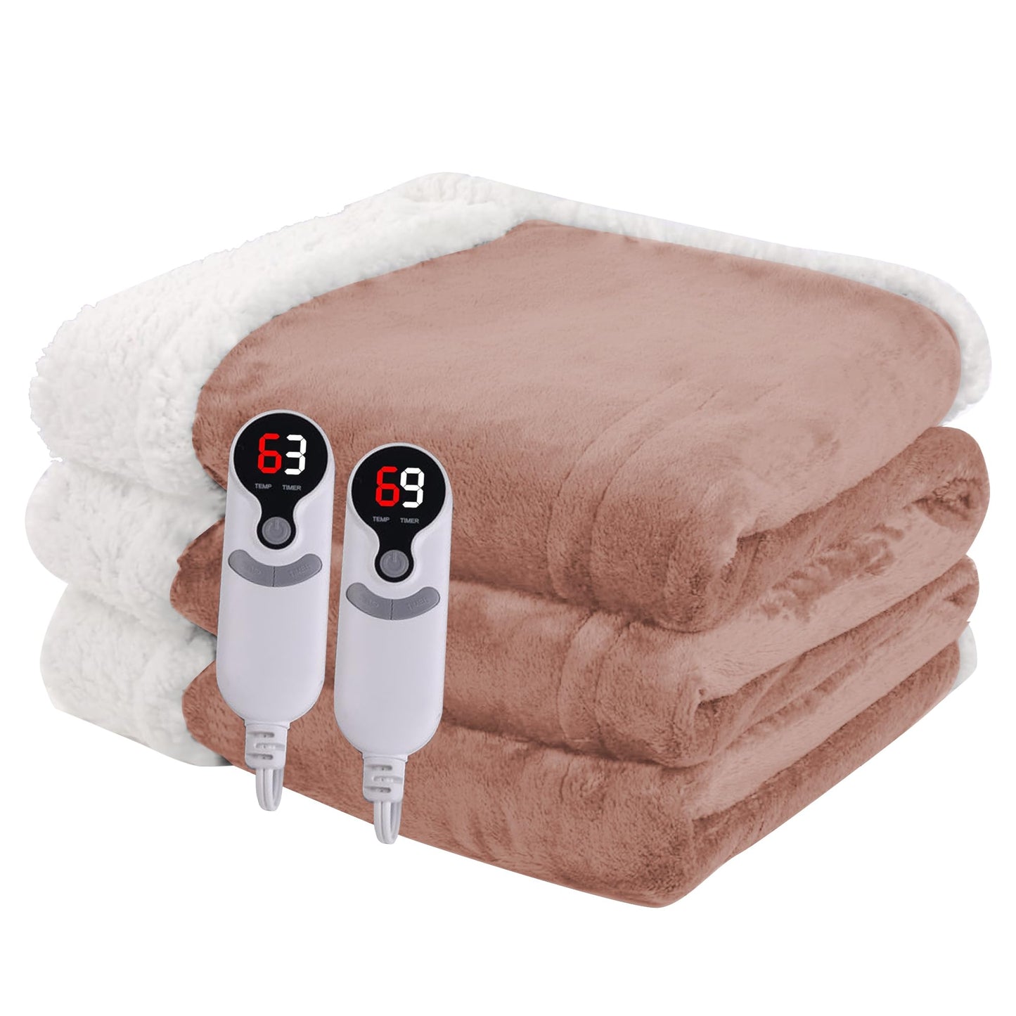 Heated Blanket Electric Blanket Full Size 72''x84'', Soft Flannel Heating Blanket with 1-10 Hour Auto Off - 6 Heat Settings - Machine Washable - Dark Grey