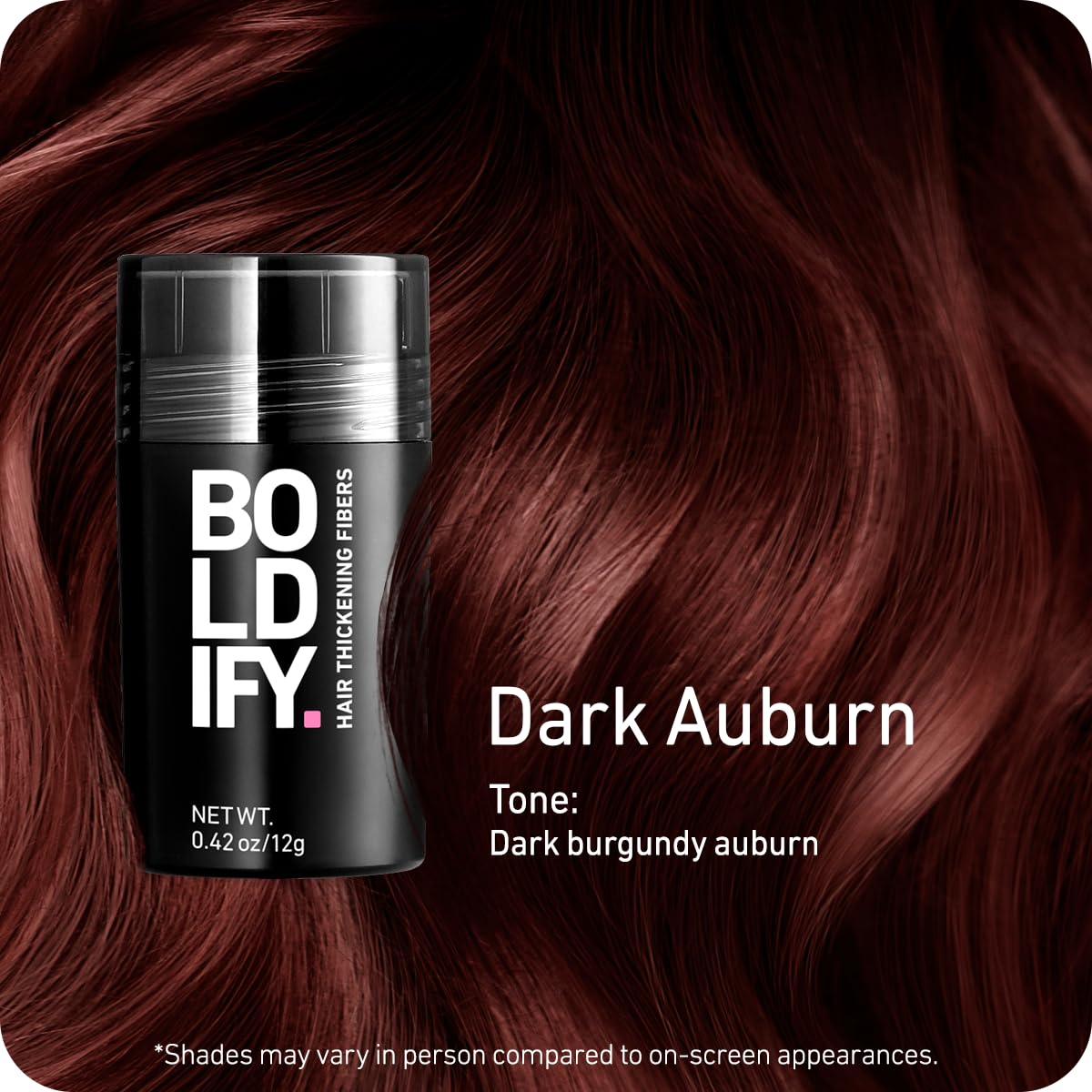 Boldify Hair Fibers | 12g Dark Brown | Thinning Hair Solution for Men & Women