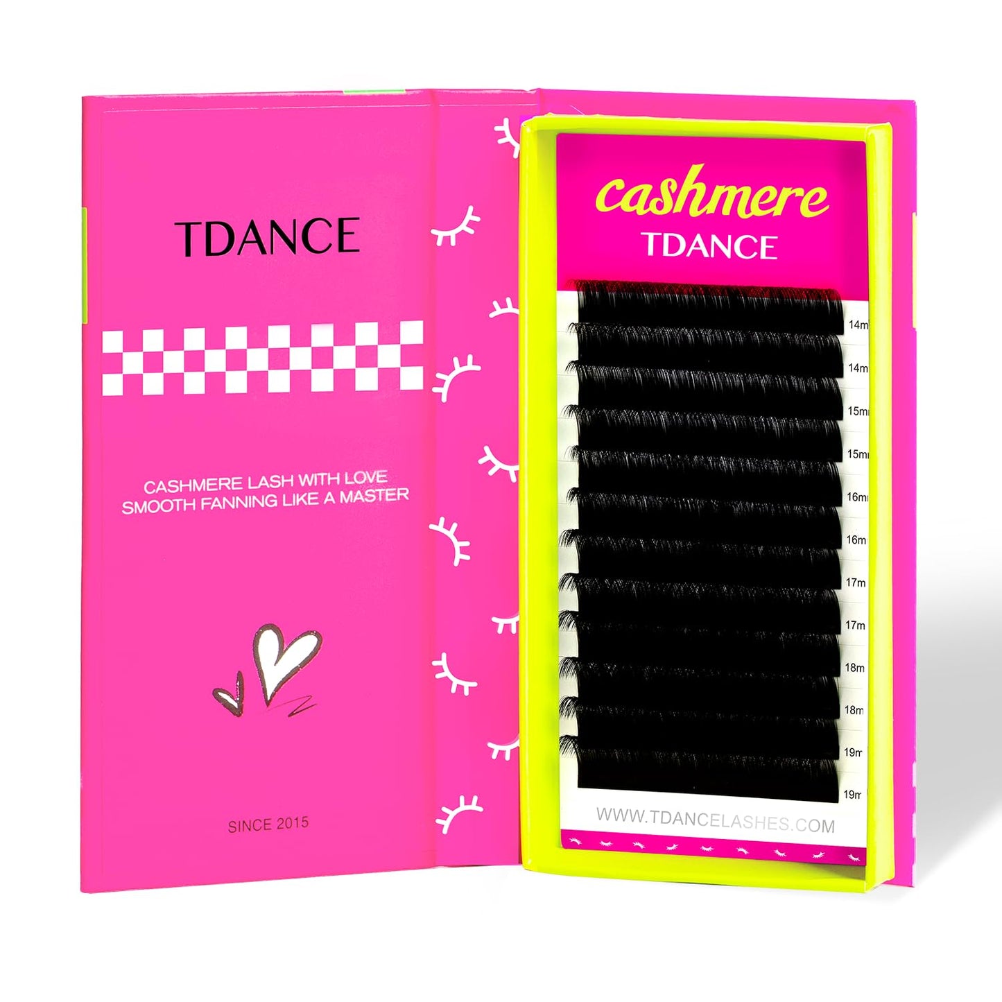 Tdance Cashmere Lash Extensions Super Matte Black Classic Lash Extensions 0.05Mm Thickness D Curl 14-19Mm Individual Volume Lash