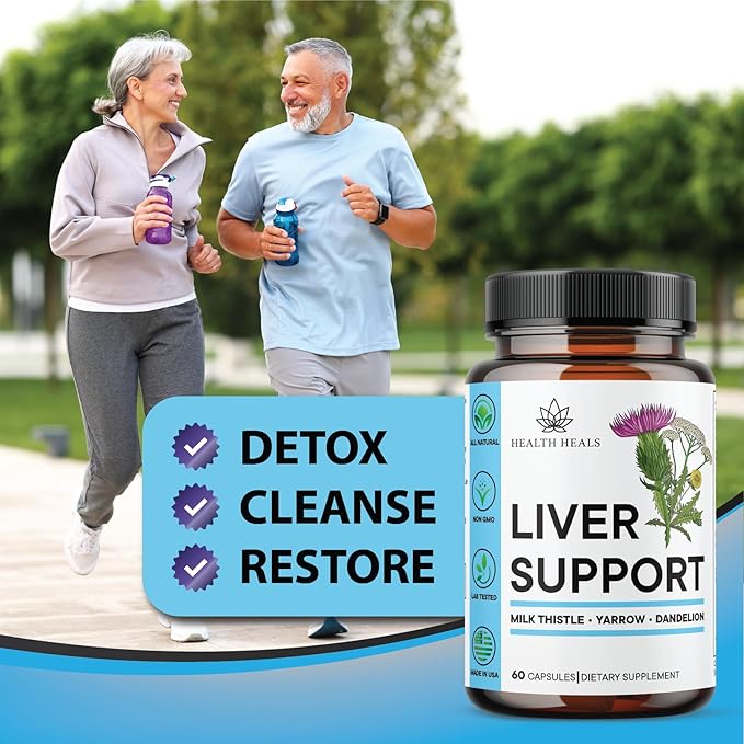 Liver Cleanse & Repair Formula - Herbal Liver Support Supplement with Milk Thistle Dandelion Root Turmeric, Artichoke Extract for Liver Health - 60 Count