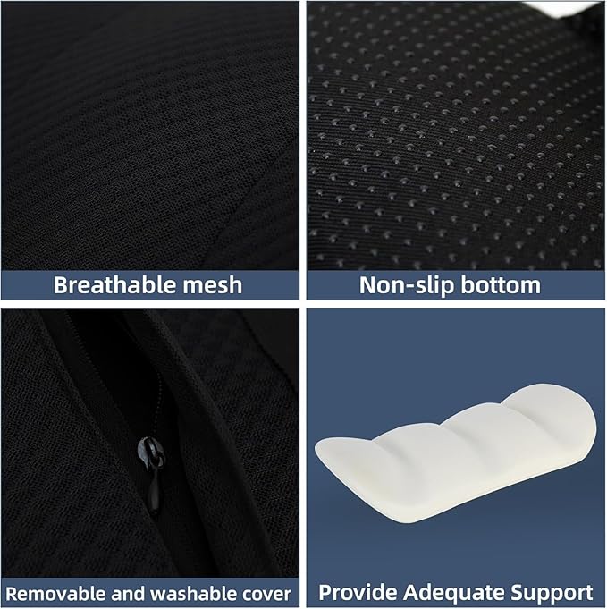 1 Piece Automotive Seat Lumbar Support Pillow for Toyota Tacoma 2016-2023 2024 2025 2026, Driving Lower Back Cushion Ergonomic Orthopedic Posture Rest
