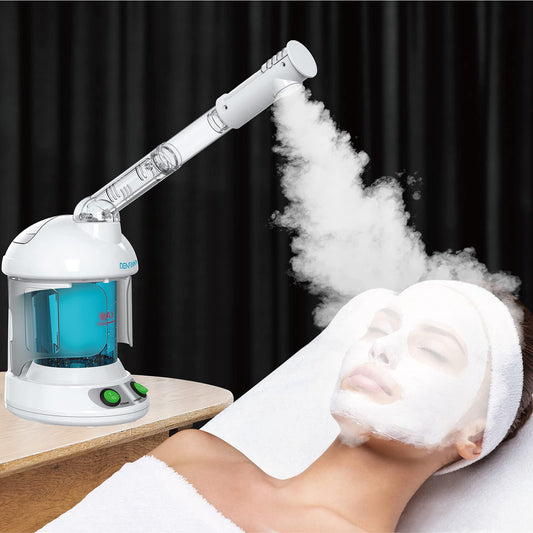 Facial Steamer - Denfany Nano Ionic Face Steamer With Extendable 360 Rotating Arm - Portable Facial Steamer For Personal Care At