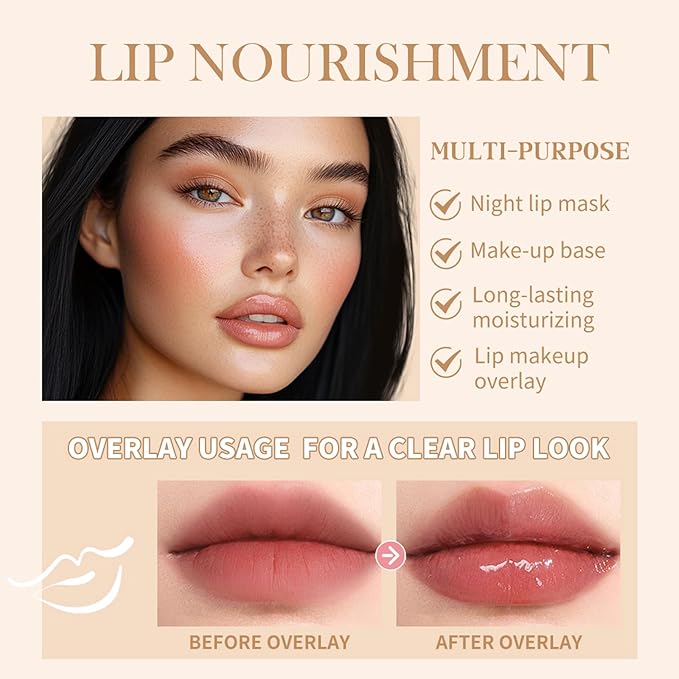 Lip Balm, Lip Butter Balm for Hydration Shine, Mini Neutrals Lip Care Prouct, Moisturizing Tinted Butter Lip Balm Gloss Hydrating Lip Oil for Women (2PCS)
