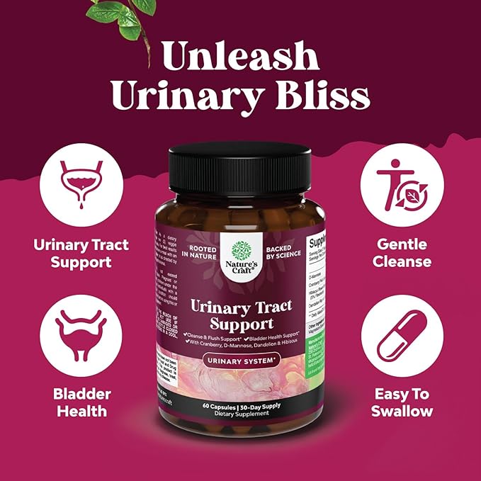 Bundle of D Mannose Capsules for Urinary Tract Health for Women Fast Acting Super Concentrated Cranberry 60ct and Chewable Vitamin C Gummies for Adults - Ascorbic Acid Natural Vitamin C Gummy Immune