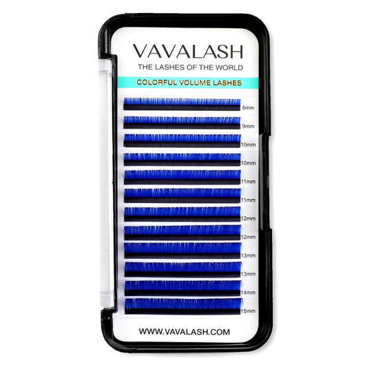 Colored Lash Extensions 0.07Mm D Curl Blue Individual Volume Lashes Extensions 13-20 Mix Length Color Eyelash Extensions For Sal
