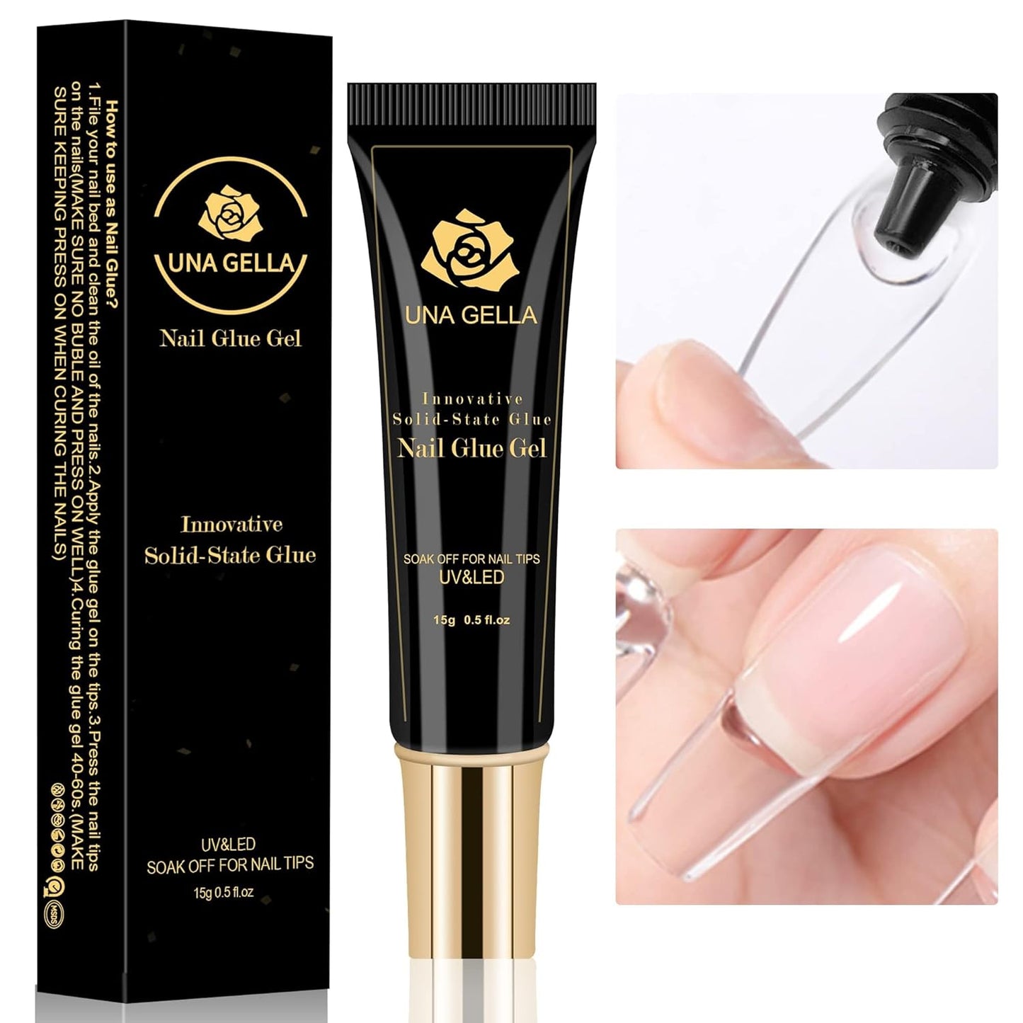 Almond Press-On Nails | 216 Pcs Full Cover Acrylic Tips | DIY Nail Extensions