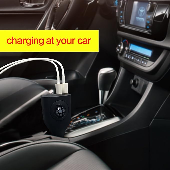 NDLBS 2Pack USB Car Charger, 2-in-1 Portable With Foldable Plug Wall Charger for iPhone X XR XS 7 8 Plus Note 8 9 Galaxy S8 S9 Plus LG Pixel