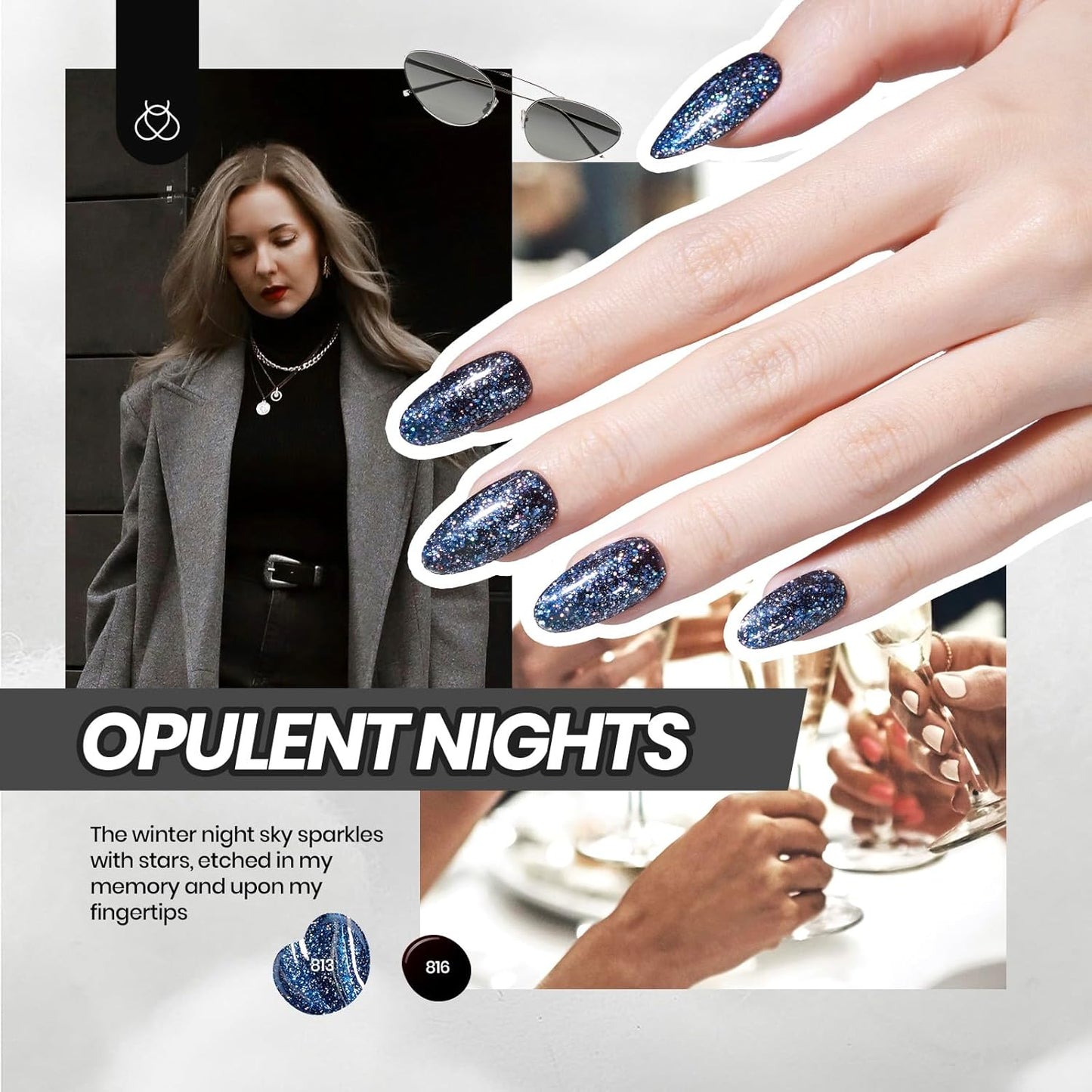 44-Piece Gel Nail Polish Kit | UV Light | 24 Colors | Base & Top Coats | Gifts for Women