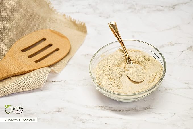 Organic Way Shatavari Powder (Asparagus racemosus) - Kosher & USDA Certified | Vegan, Non-GMO & Gluten Free | Tested for Heavy Metal and Purity | Resealable Bag | 100% Raw from India (1/2LBS / 8Oz)