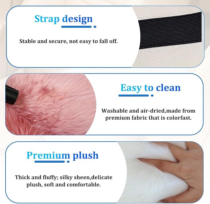Car Center Console Cover, Fluffy Soft Vehicle Middle Console Arm Rest Cushion Pad, Furry Automotive Interior Armrest Seat Box Protector Decoration Accessories, Universal Fit (Light Beige)