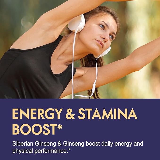 Siberian Ginseng Liquid Drops, 100% Natural Herbal Extract for Powerful Adaptogen Blend, Energy & Stamina Boost & Immune Support. 8oz-Original