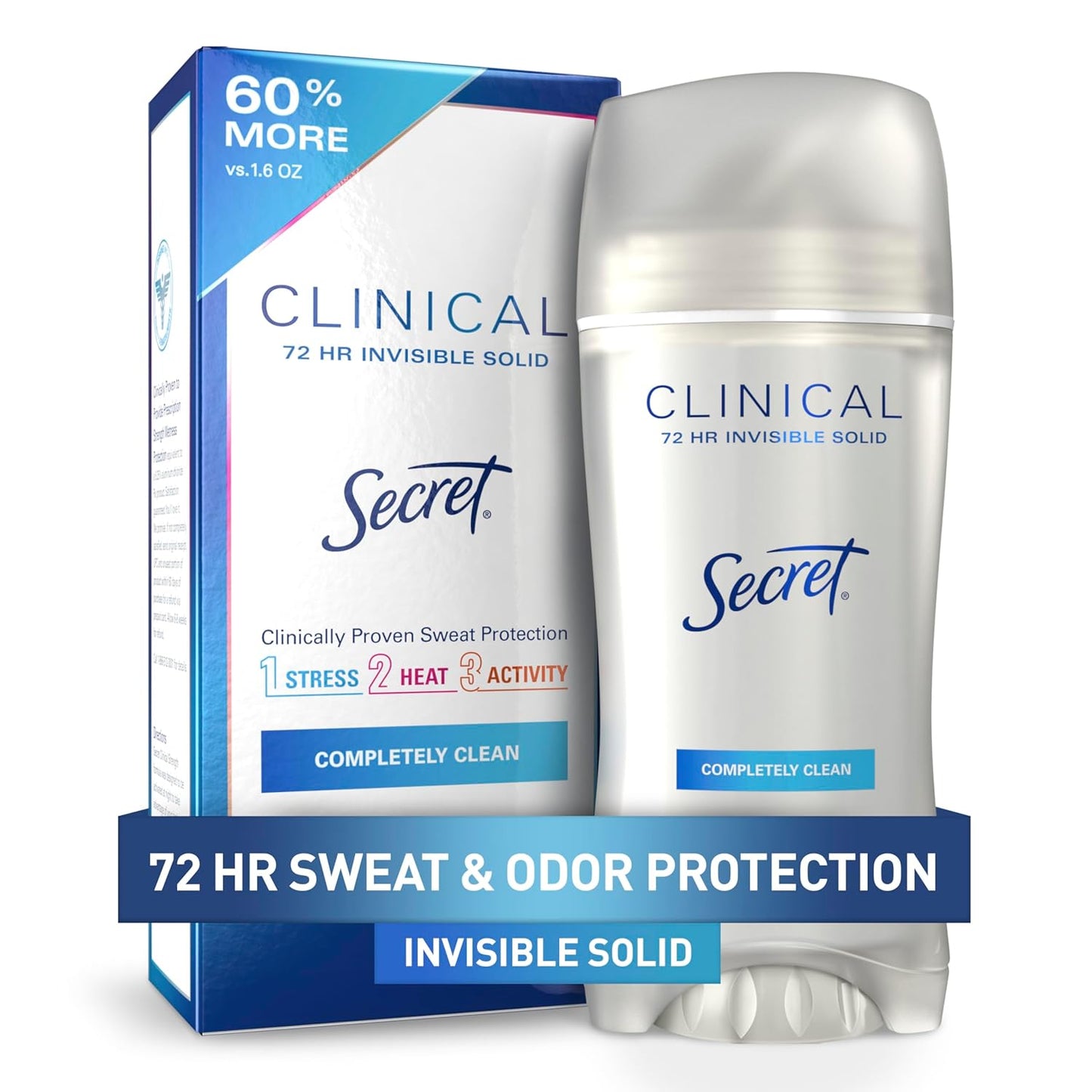 Secret Clinical Strength Antiperspirant | 72Hr Sweat & Odor Protection | For Women