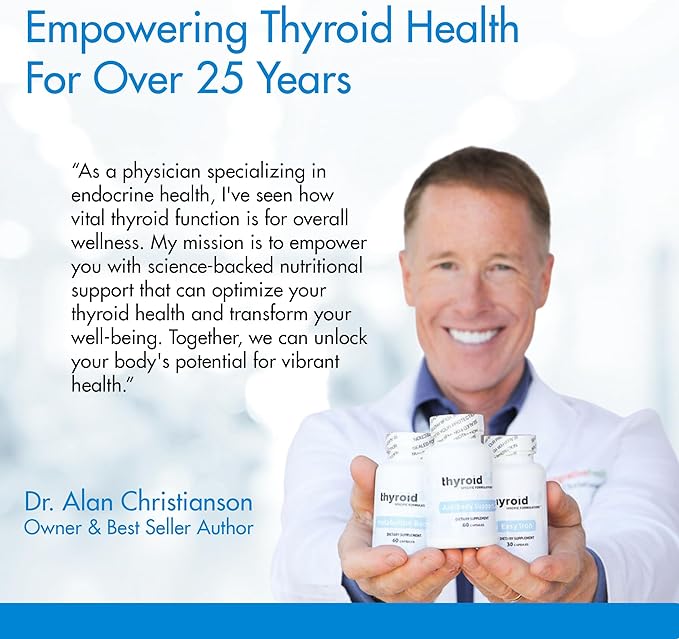 ThyroSoothe - Dr. Formulated Thyroid Support Supplement – Natural Formula for Hyperthyroidism & Graves’ Condition – Includes Selenium, Vitamin C, Lemon Balm for Overall Thyroid Health – 30 Day Supply