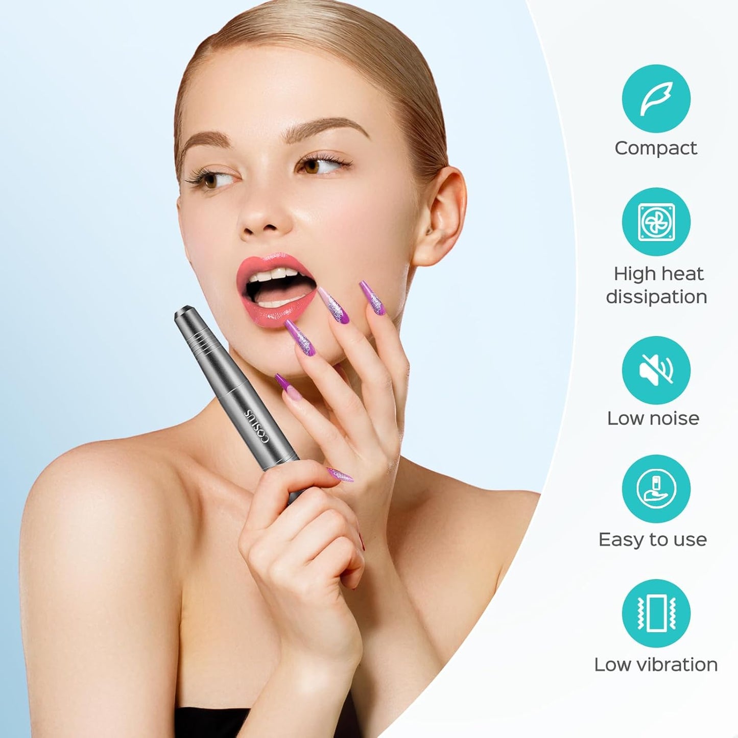 Professional Electric Nail Drill Kit | Portable Acrylic & Gel Nail File