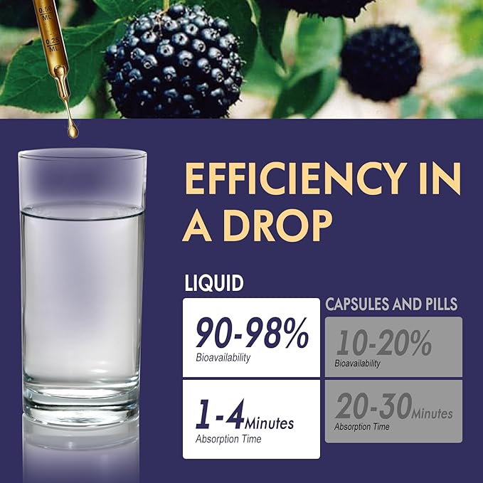 Siberian Ginseng Liquid Drops, Natural Herbal Extract for Powerful Adaptogen Blend, Energy & Stamina Boost & Immune Support. 2oz-Original