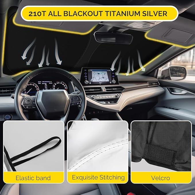 Car Windshield Sun Shade Compatible with 2018 2019 2020 2021 2022 2023 2024 2025 2026 Subaru Crosstrek 2.0i Premium Limited Wagon Accessories Foldable Sunshade Custom Windshield Sun Visor