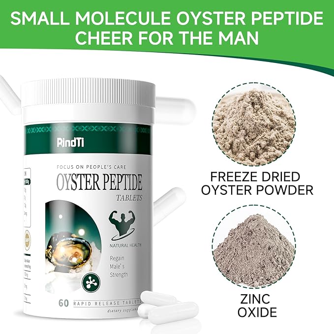 Oyster Extract，Oyster Supplements for Men ＆ Women,60 Capsules,Oysters Extract Capsules with Zinc Powder