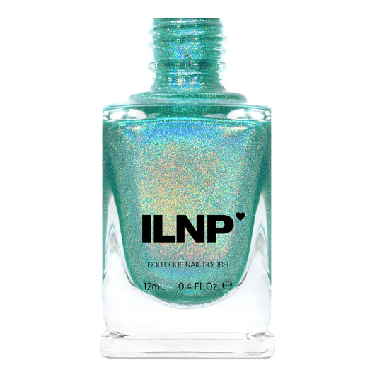 Ilnp Aerial View - Aquamarine Ultra Holographic Nail Polish, Chip Resistant Manicure, Long Wear Nail Lacquer, Smooth & Glossy Fi