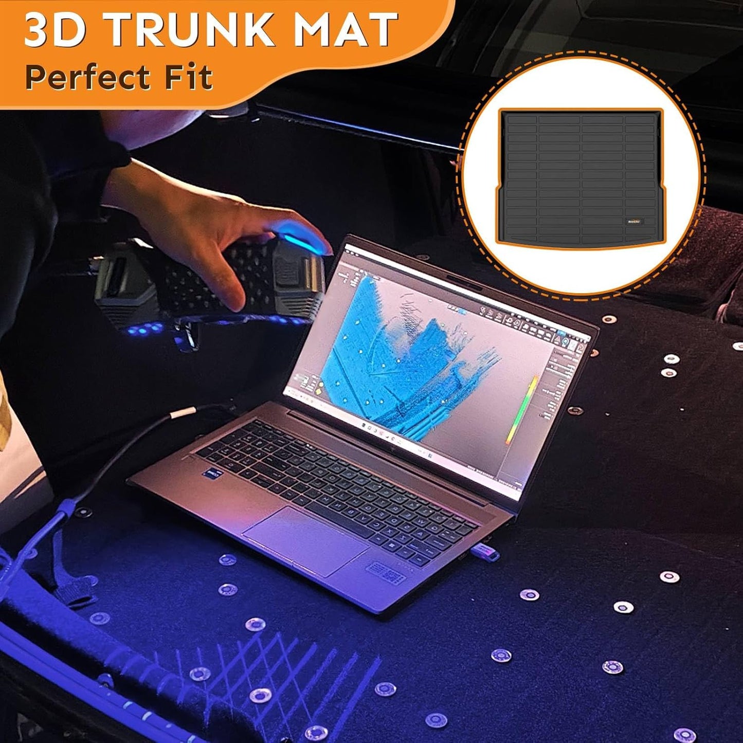 Binmotor-Floor Mats & Cargo Liner for Toyota 4Runner 2025(Only for 5 Seats, Not for Hybrid/EV), TPE All Weather Car Floor Mat Cargo Trunk Mat Rubber Liners for Toyota 4Runner 2025 Accessories